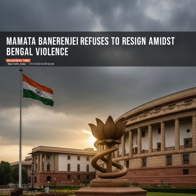 बंगाल हिंसा के बीच ममता बनर्जी का इस्तीफा? जानिए सच्चाई | Mamata Banerjee Resign — Politics &amp; Government — Trend Duniya