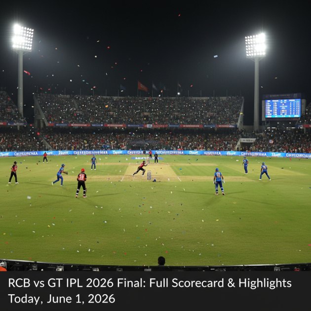 RCB vs GT IPL 2026 Final: आज के मैच का स्कोरकार्ड और हाइलाइट्स — Cricket &amp; Sports — Trend Duniya